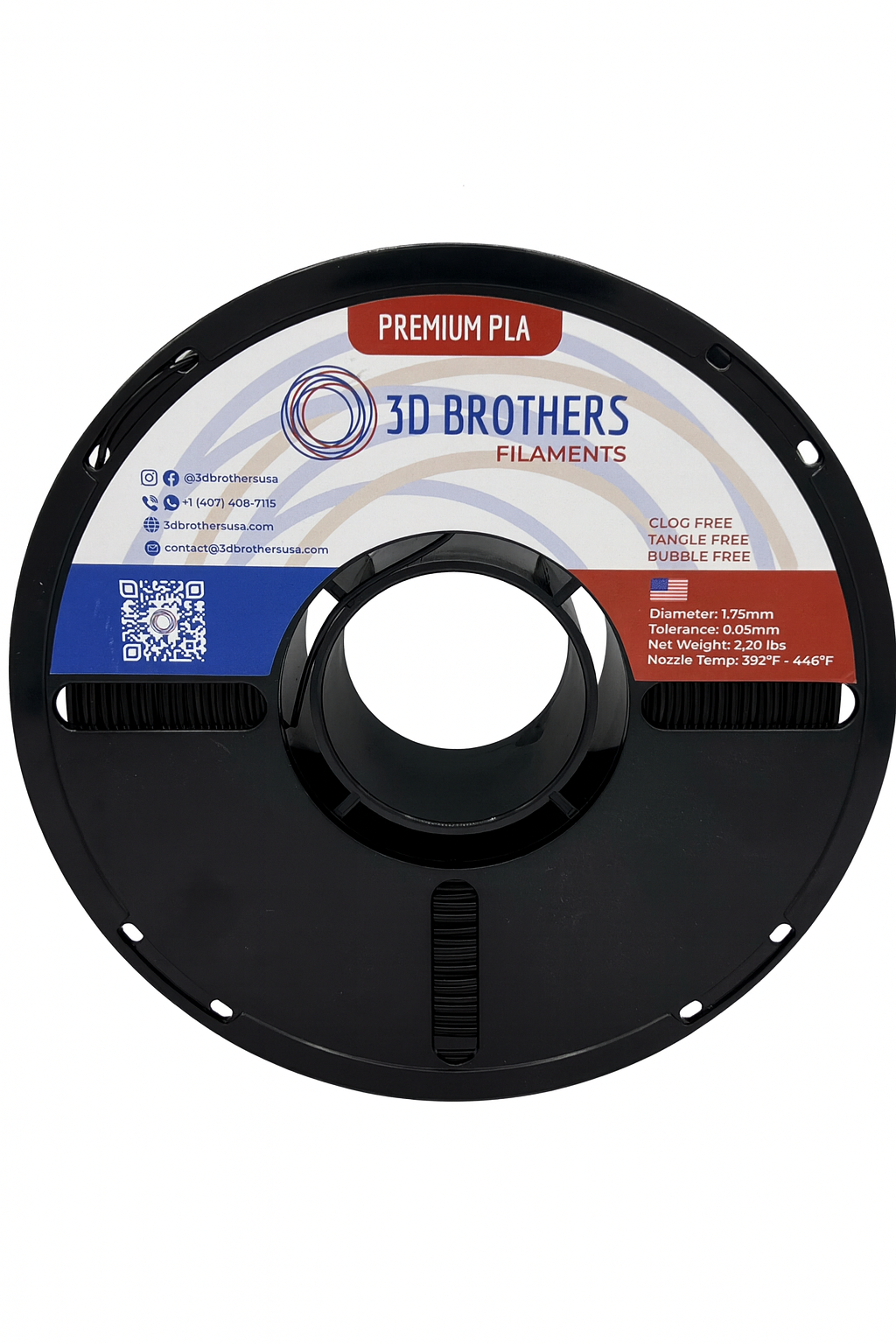 PLA Filament - Black 1kg - 1.75mm