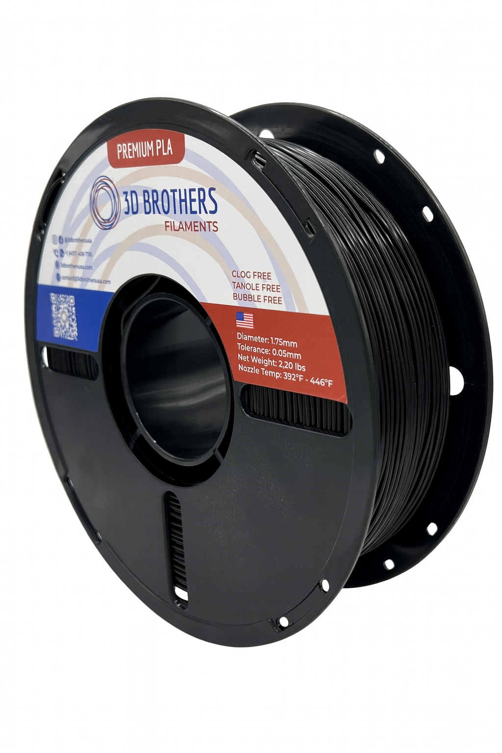 PLA Filament - Black 1kg - 1.75mm