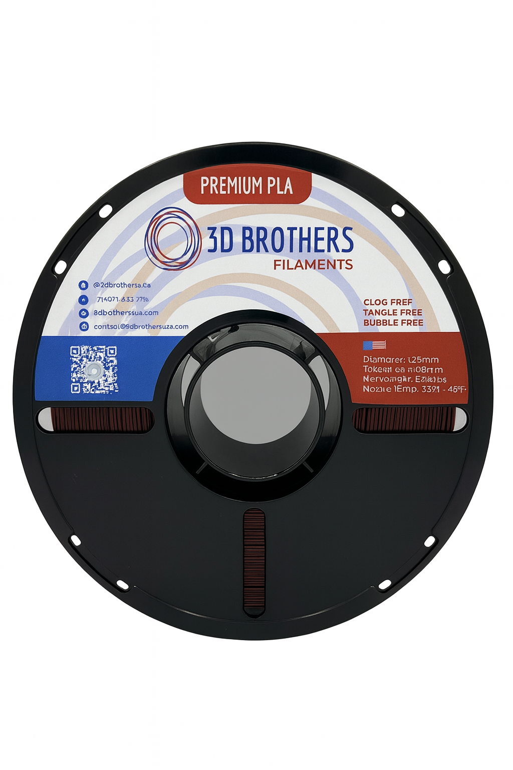 PLA Filament - Chocolate 1kg - 1.75mm