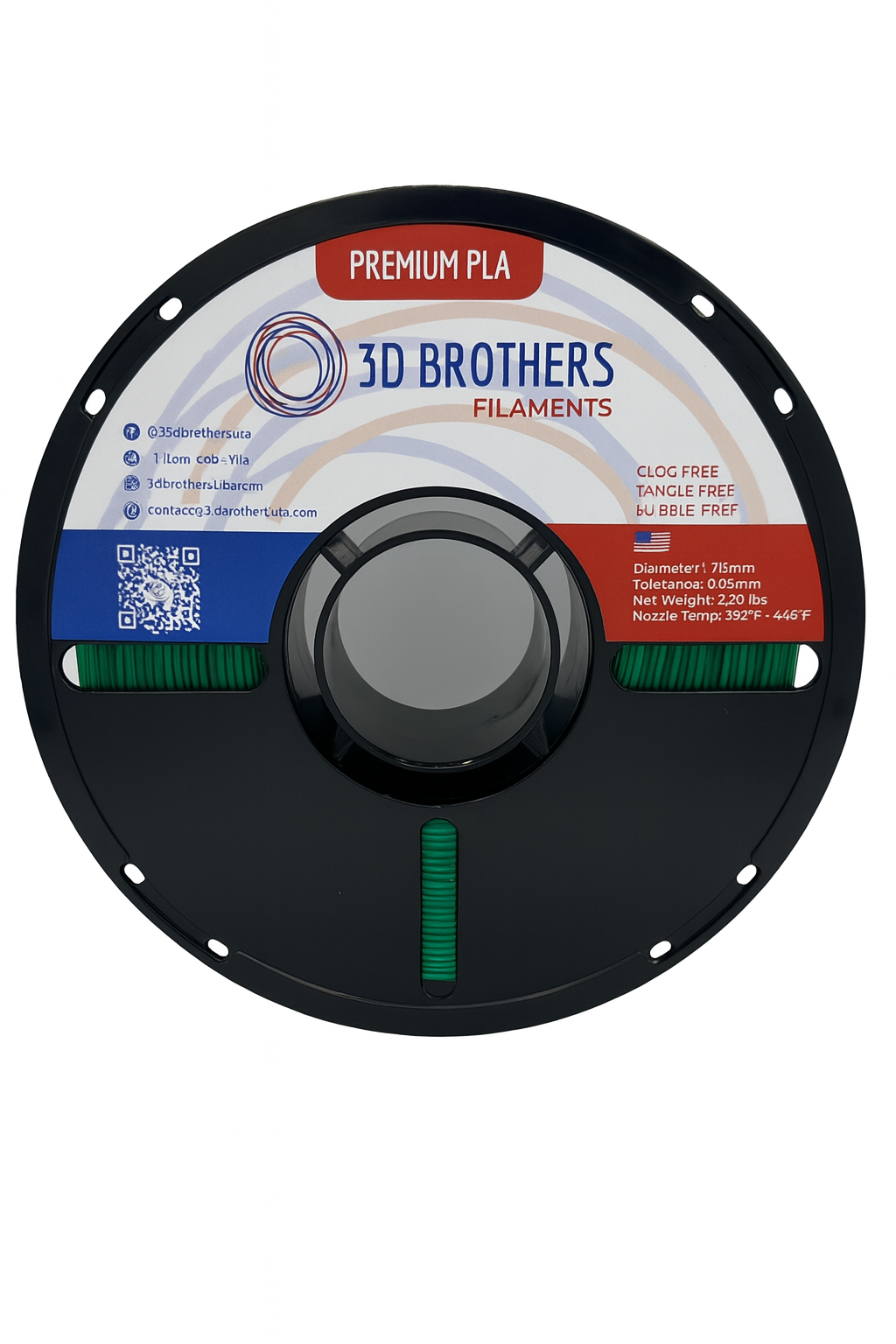 PLA Filament - Dark Green 1kg - 1.75mm