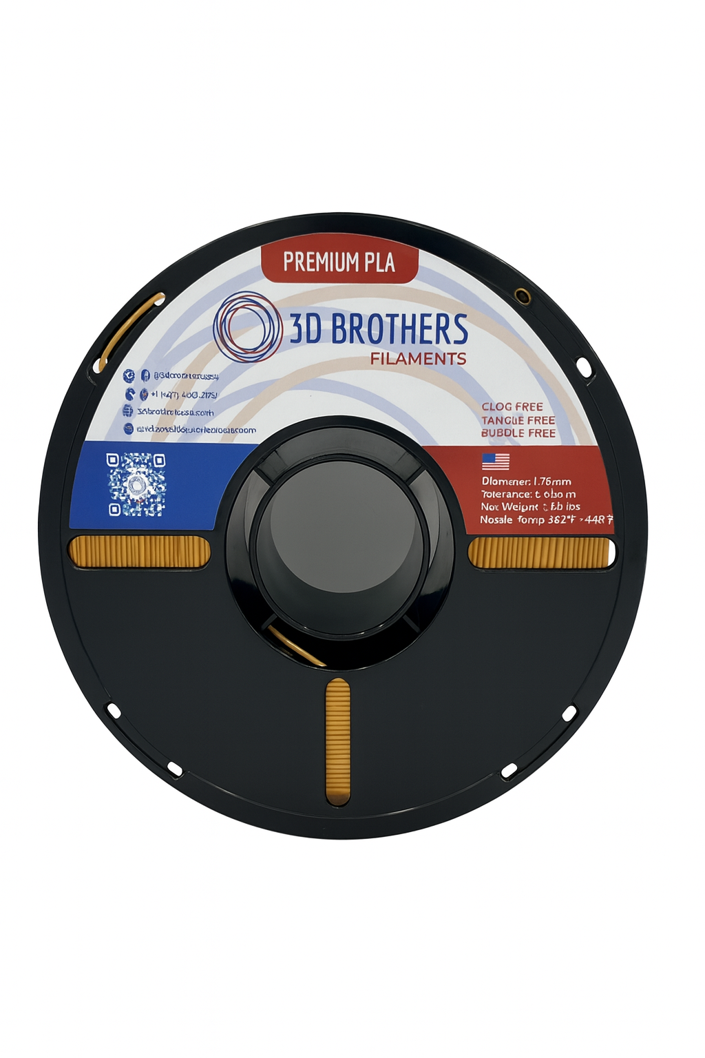 PLA Filament - Golden Yellow 1kg - 1.75mm