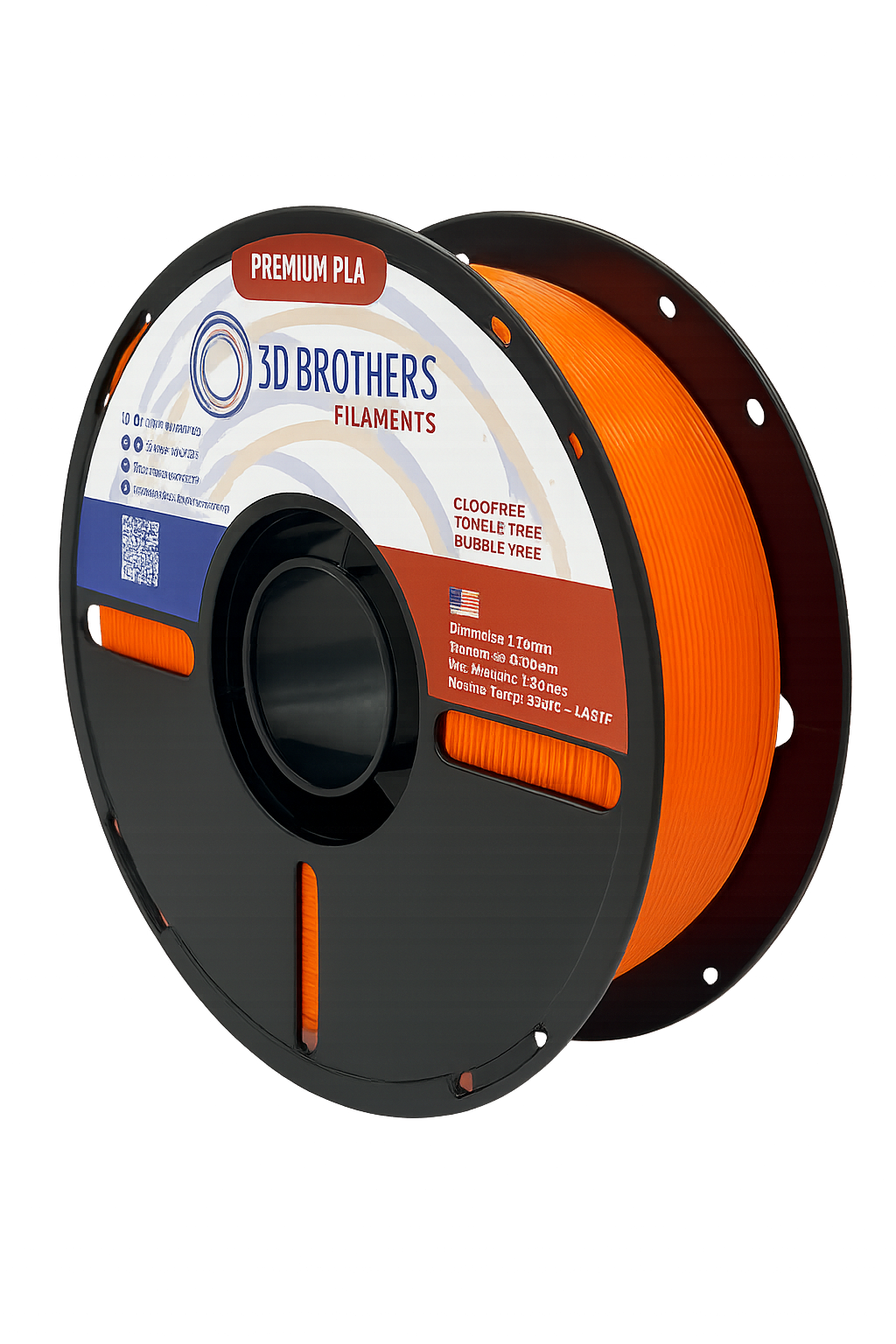 PLA Filament - Orange 1kg - 1.75mm