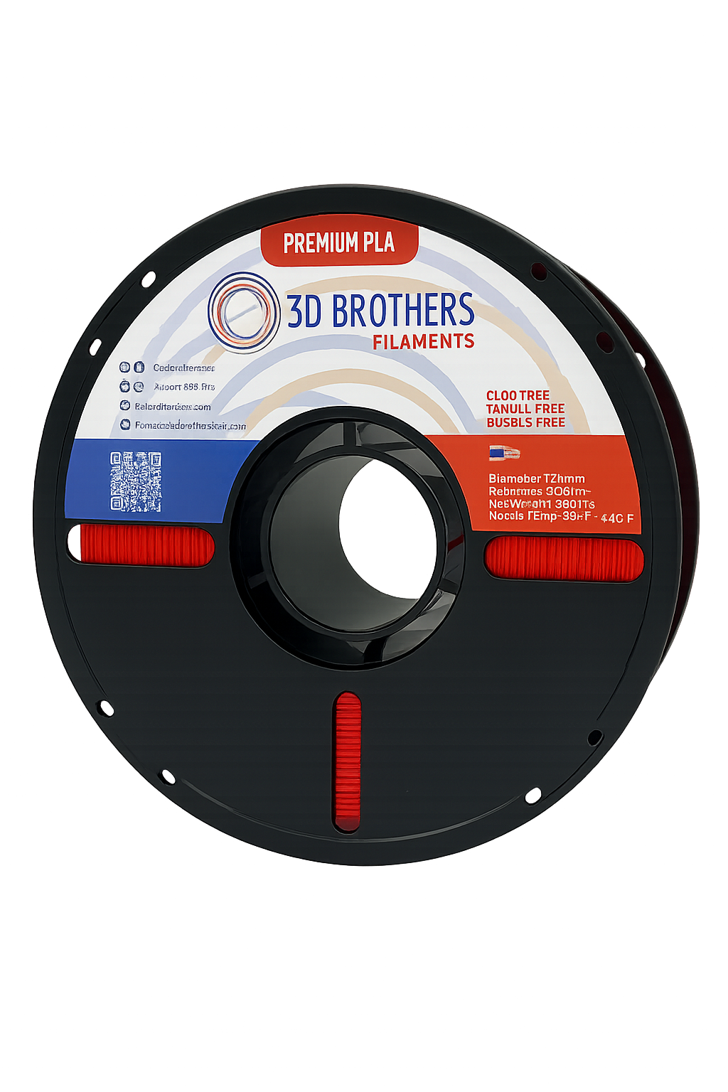 PLA Filament - Red 1kg - 1.75mm