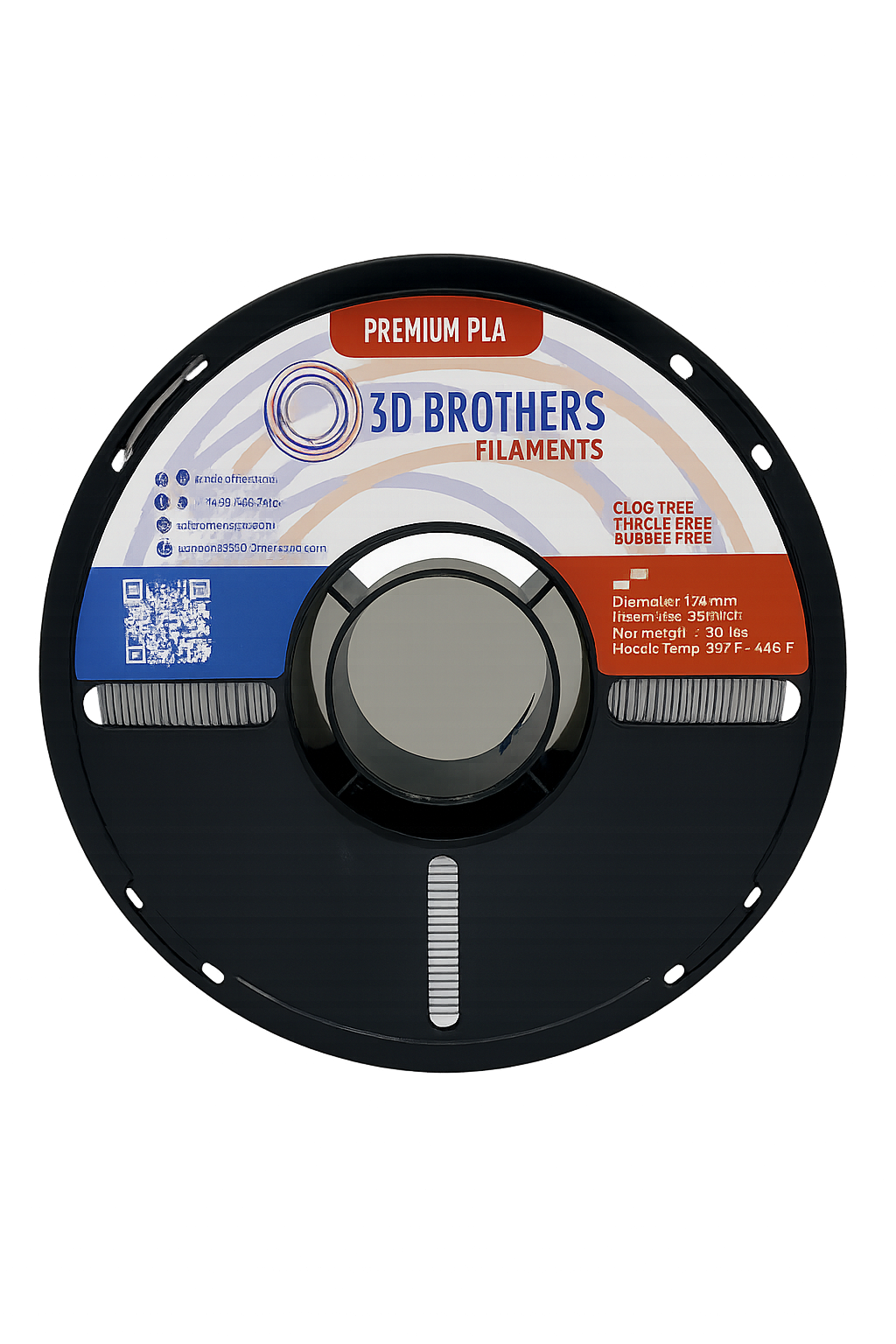 High Speed PLA Filament 1.75mm SILVER METALLIC – Made in USA | 1kg Spool | 3D Brothers USA