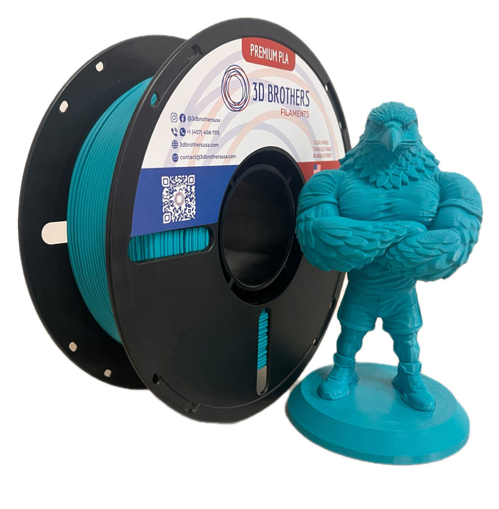 High Speed PLA Filament 1.75mm TEAL – Made in USA | 1kg Spool | 3D Brothers USA