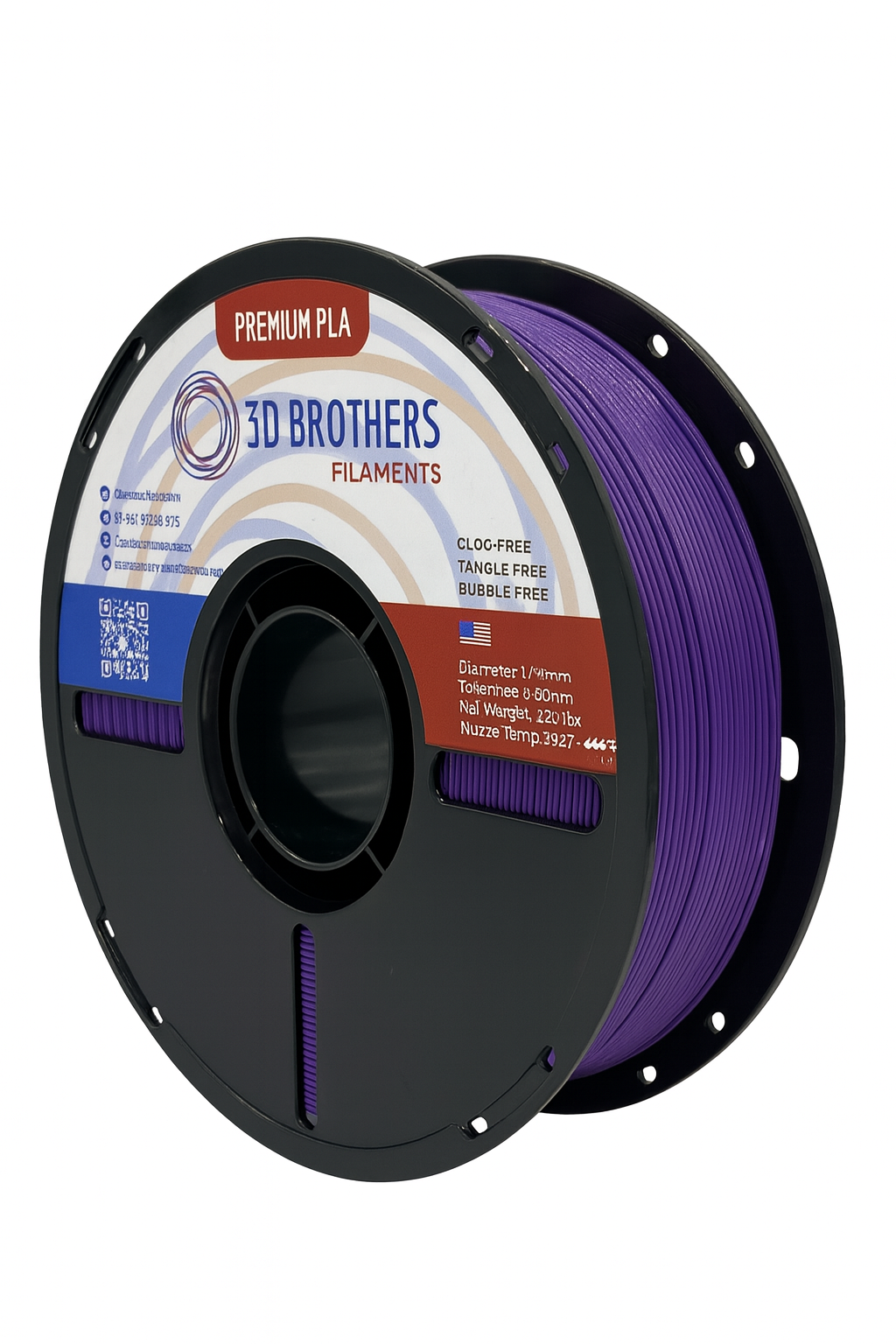 PLA Filament - Bright Purple 1kg - 1.75mm