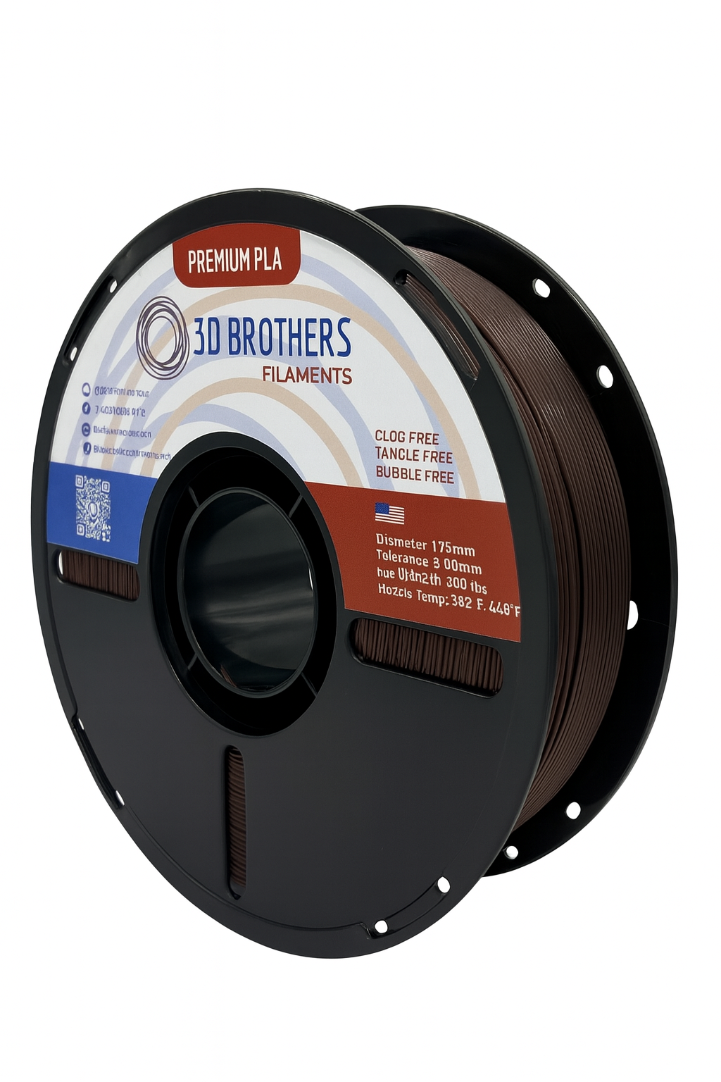 PLA Filament - Chocolate 1kg - 1.75mm